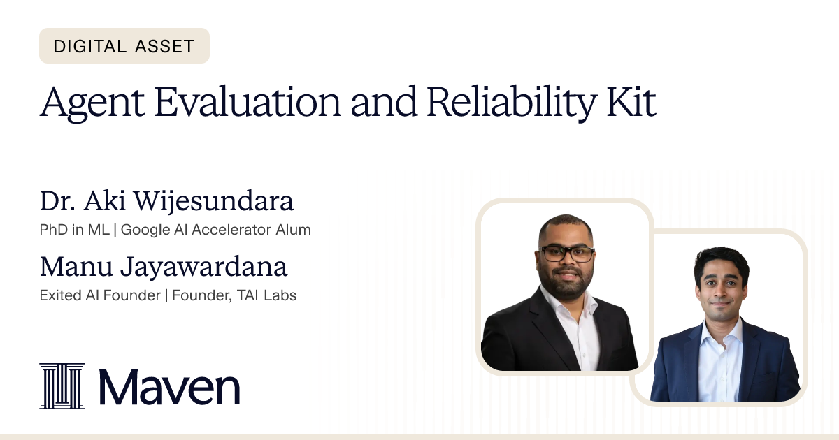 Agent Evaluation and Reliability Kit cover image